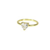 Single Cz Stone Heart Ring