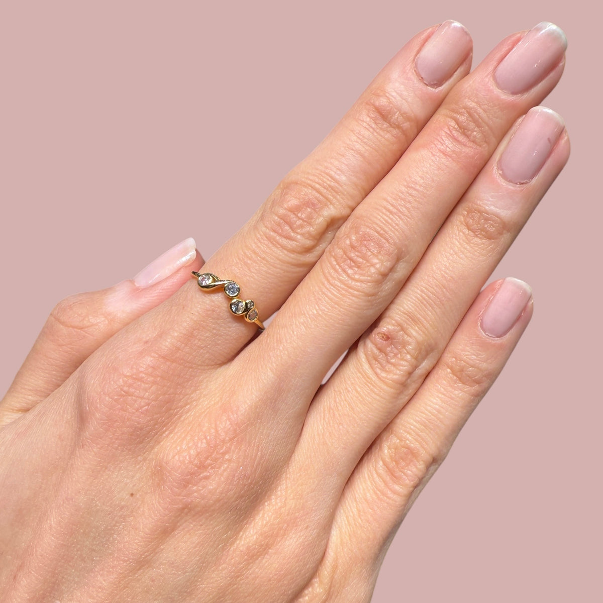 Irregular Cz Stones Rings