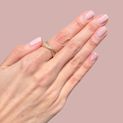X Cross CZ Rings
