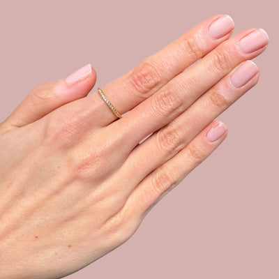 Half Eternity Stacking Rings