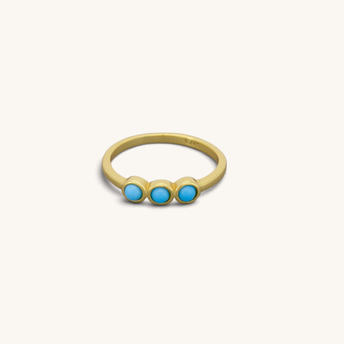 Turquoise Trio Rings