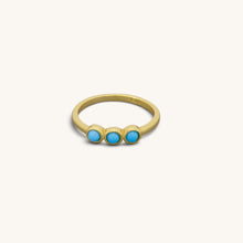 Turquoise Trio Rings