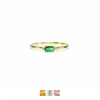 Emerald Look Enamel Rings