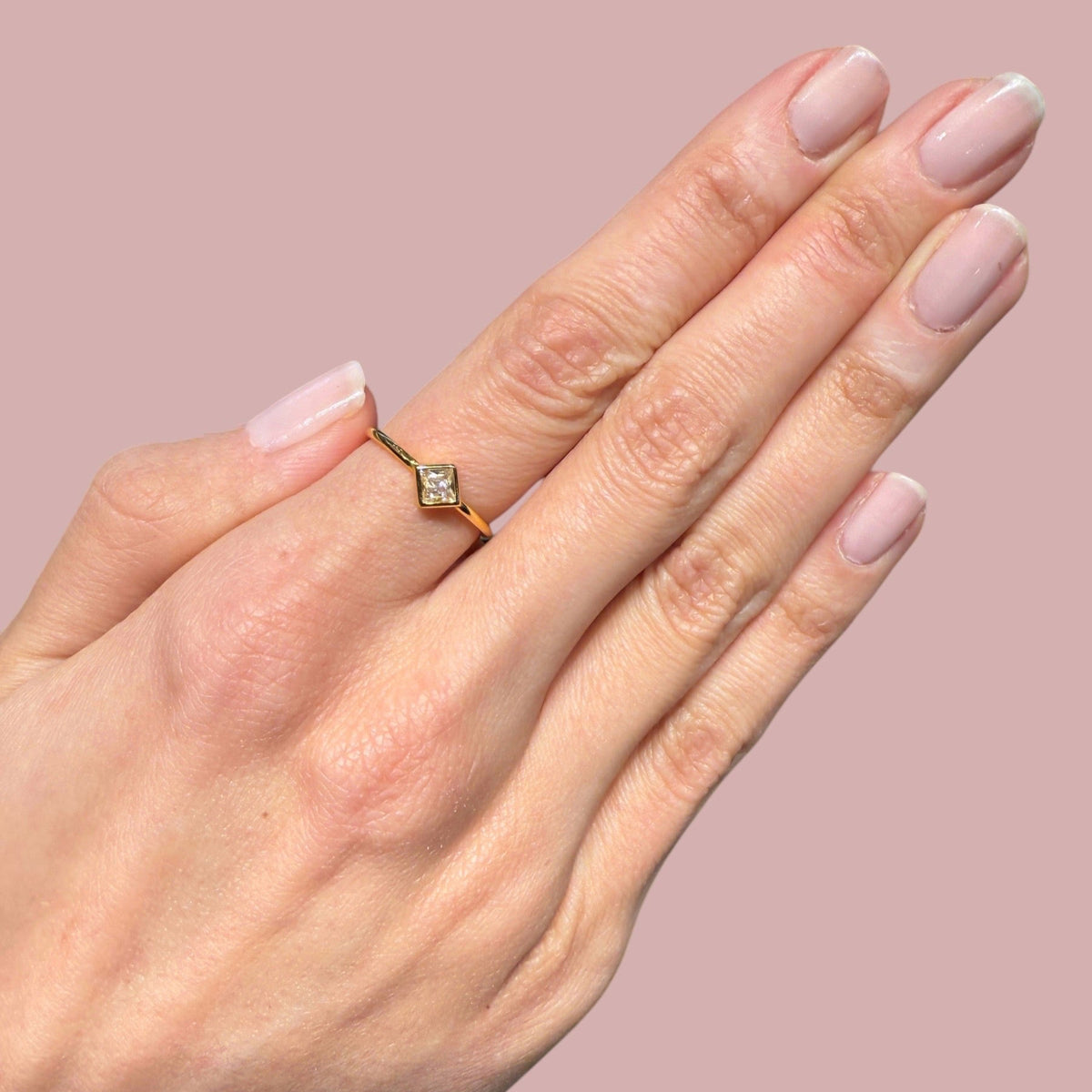 Princess Cut Solitaire Rings, 1.0ct