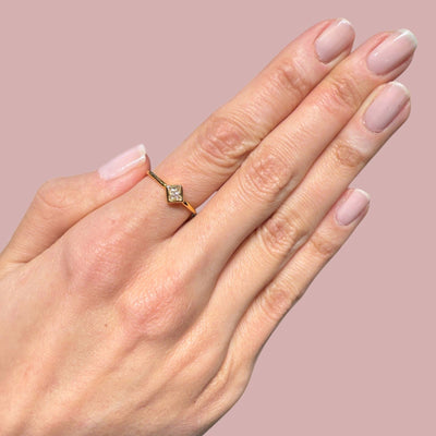 Princess Cut Solitaire Rings, 1.0ct