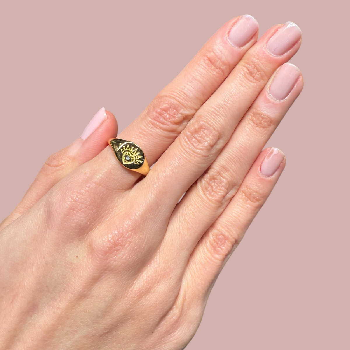 Heart Square Signet Rings