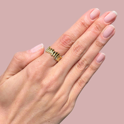 Irregular Bars Signet Rings