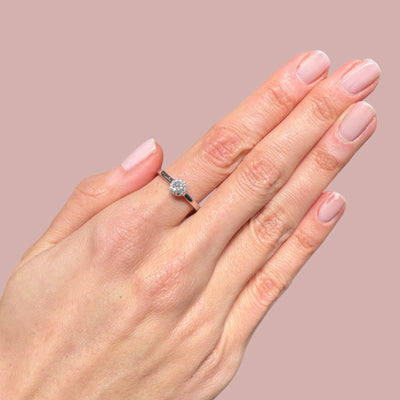 Small Lux Stone Solitaire Rings