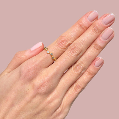 Irregular Half Eternity Rings