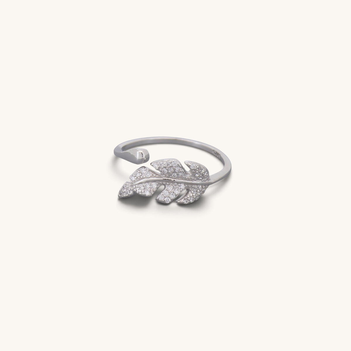 Sterling Silver Single Leaf Rings