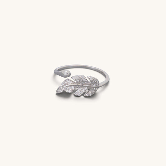 Sterling Silver Single Leaf Rings