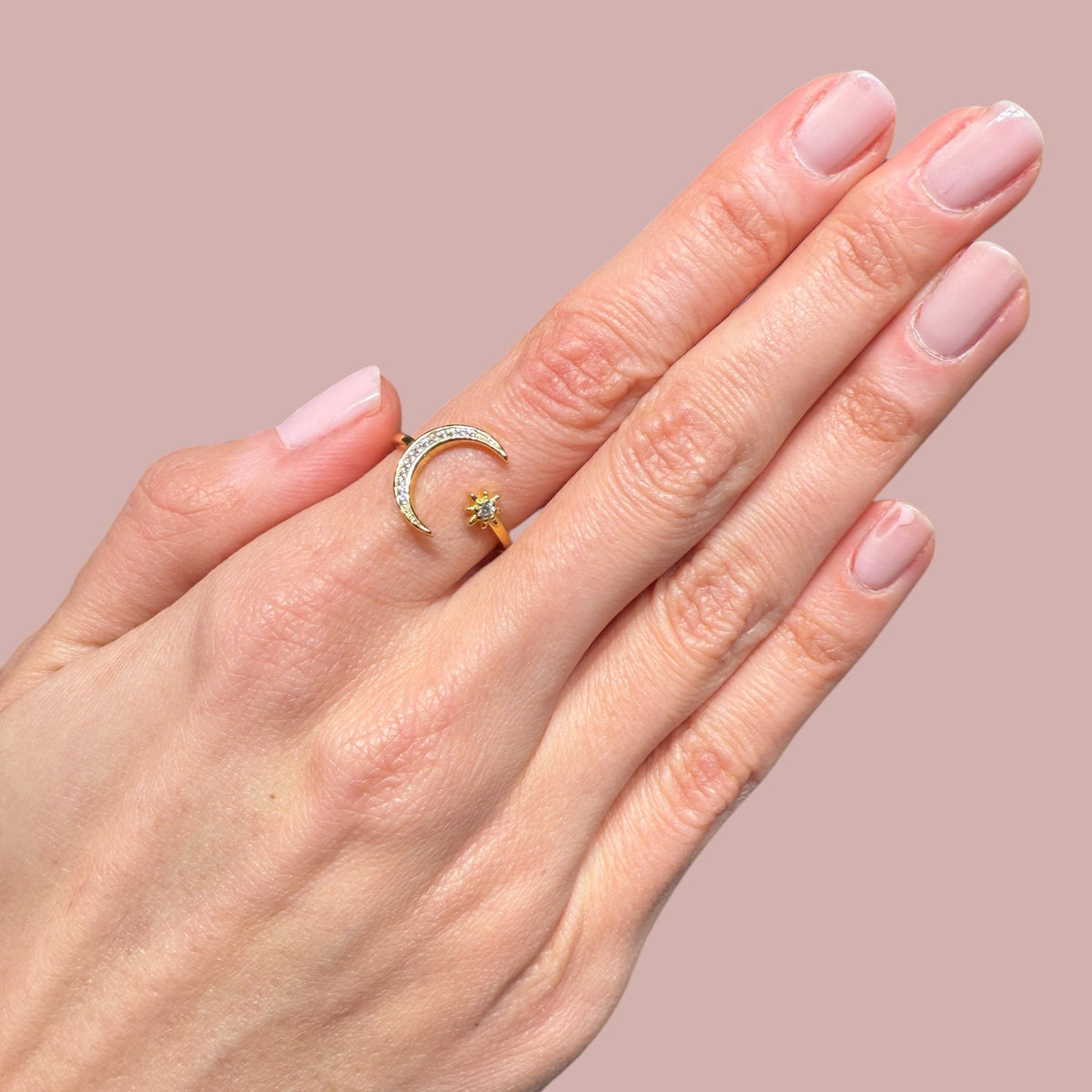 Moon Star Adjustable Rings