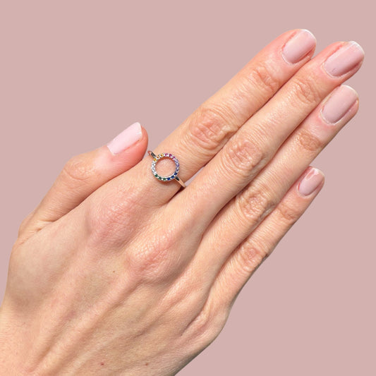 Rainbow Circle Ring