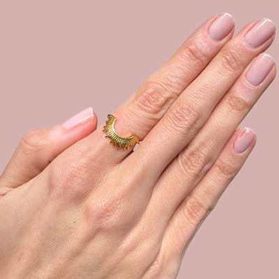 Half Sun Signet Rings