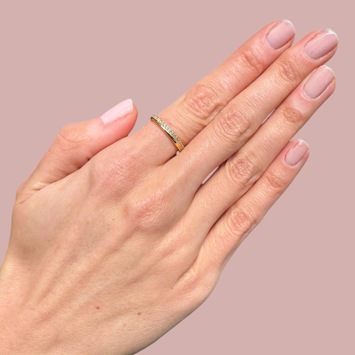 Plain & Cz Double Band Rings