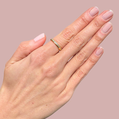 Plain & Cz Double Band Rings