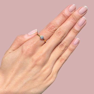 Single Stone Solitaire Rings, .33ct Cz