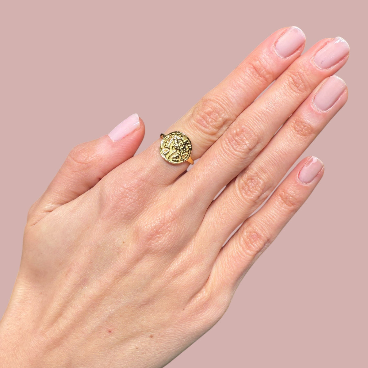 Plain Medusa Coin Rings