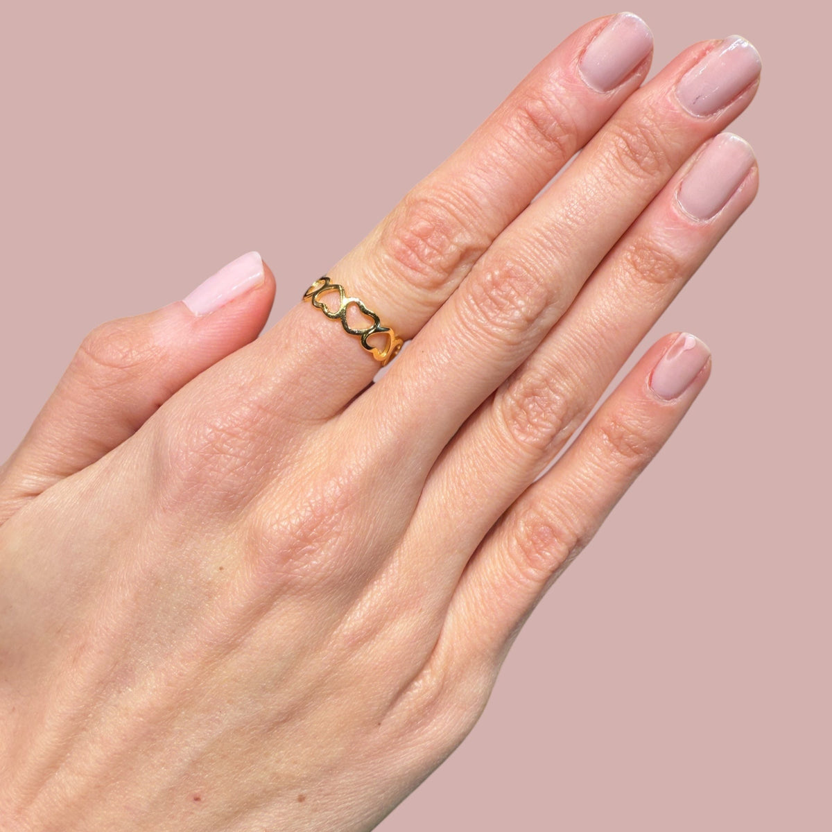 Open Hearts Eternity Ring
