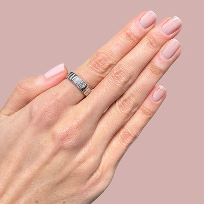 Cz Thick Band Rings