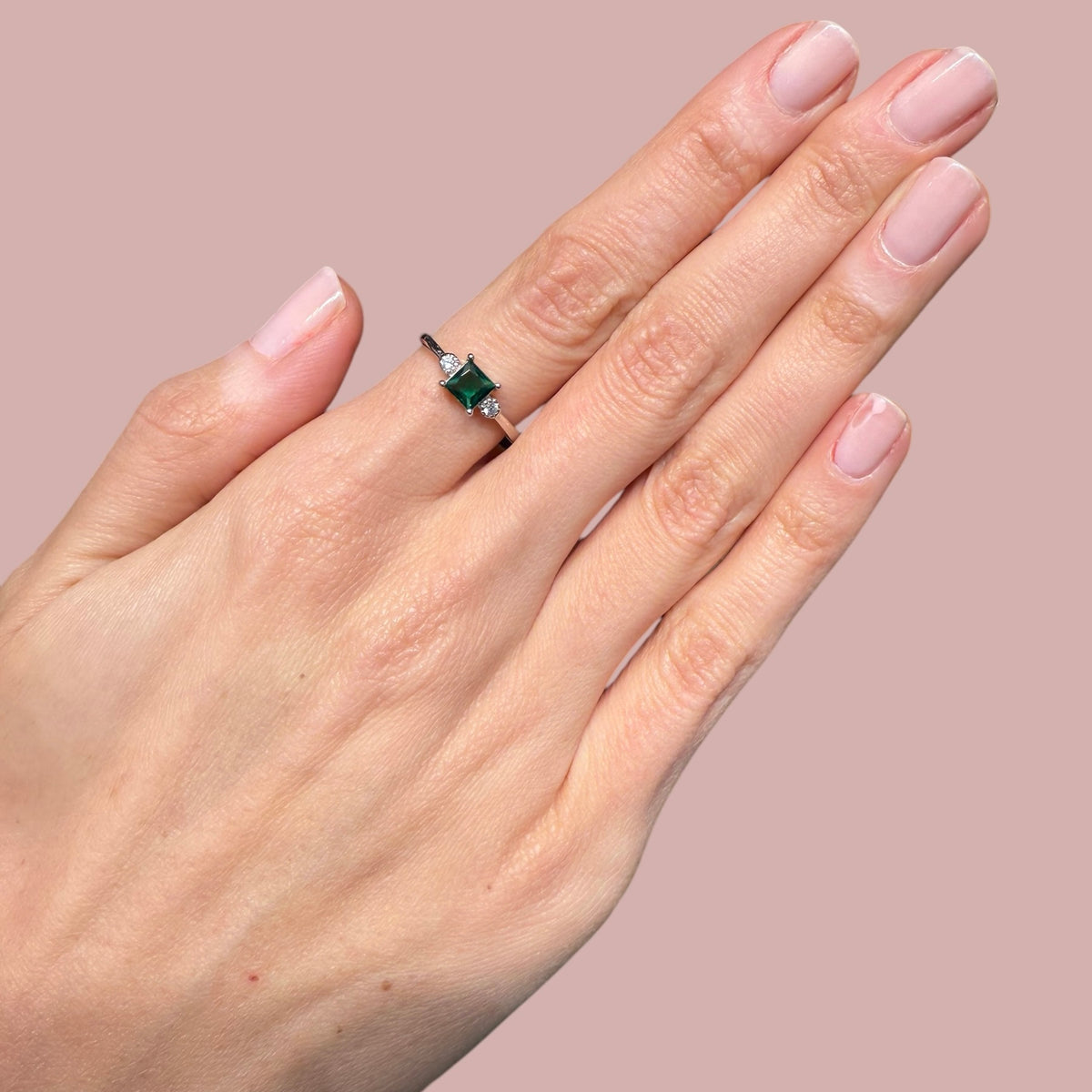 Emerald Look Princess Rings