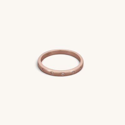 Thin Stars Cz Band Rings