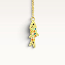 Multicolour Mosaic Fish Pendant Necklace