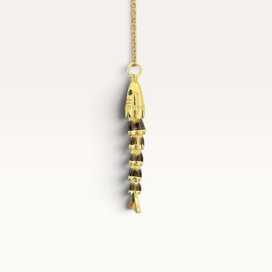 Bronze Striped Sardine Necklace
