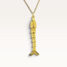 Gold Articulated Sardine Necklace