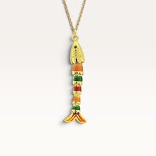 Sunset Striped Sardine Necklace