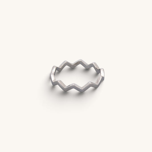 Sterling Silver Zigzag Rings