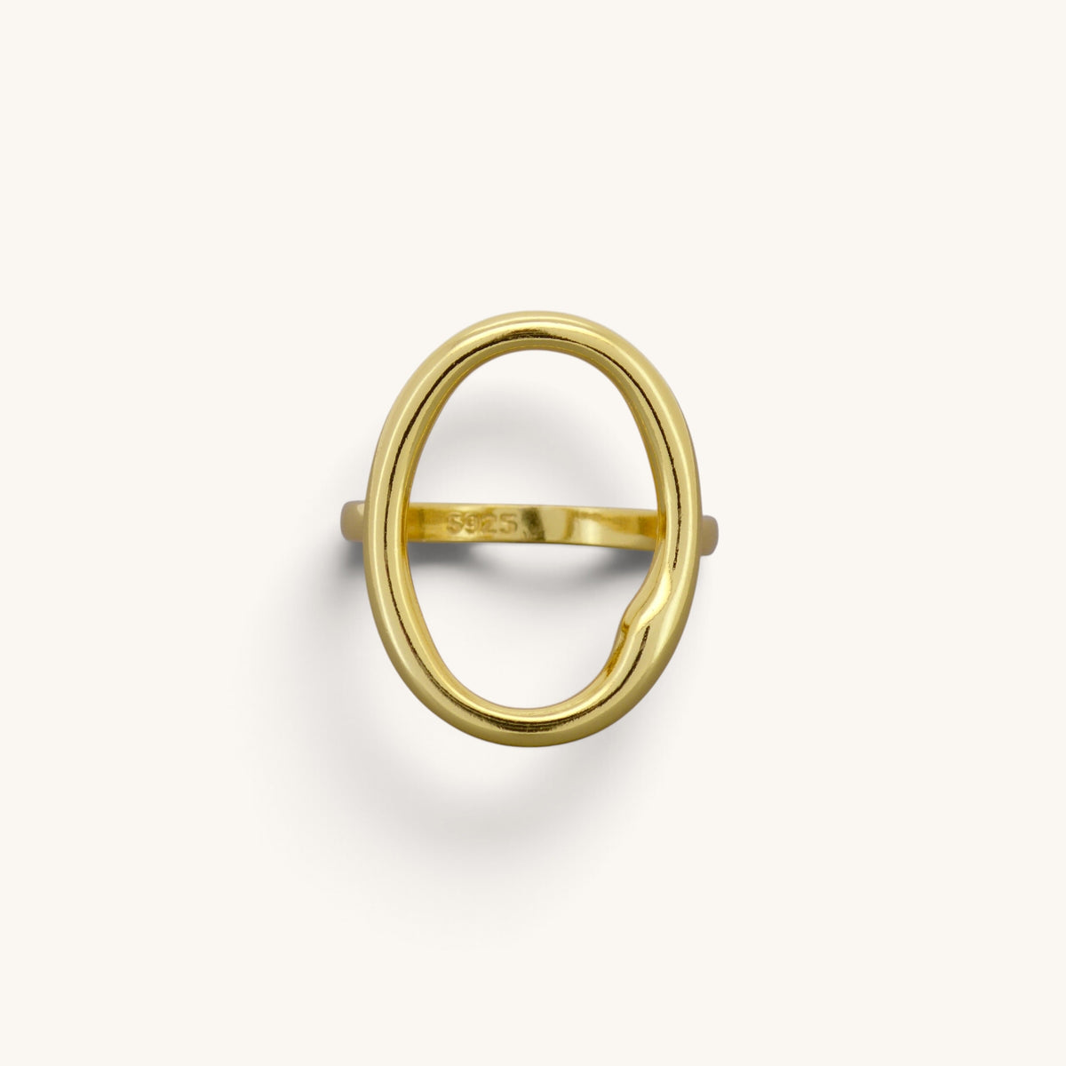 Irregular Hallow Round Circle Ring