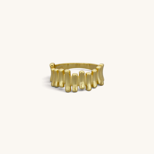 Irregular Bars Signet Rings