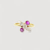 Vintage Ruby & Diamonds Ring , 18k (UK M  - US 6)