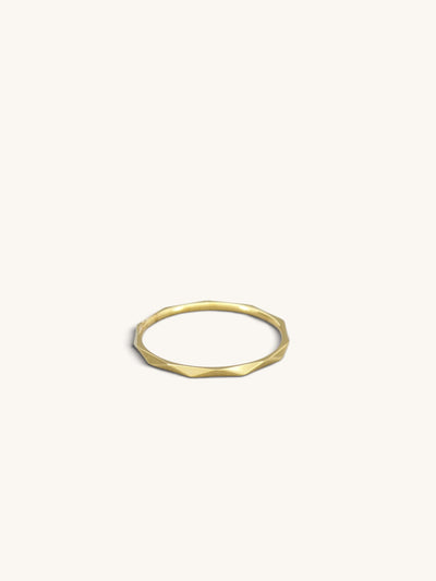 Stainless Steel Faceted Stacking Ring
