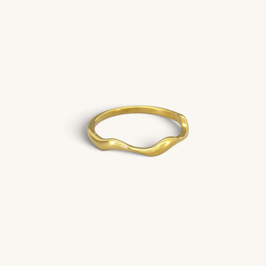 Stainless Steel Organic Ripple Ring