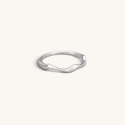 Stainless Steel Organic Ripple Ring