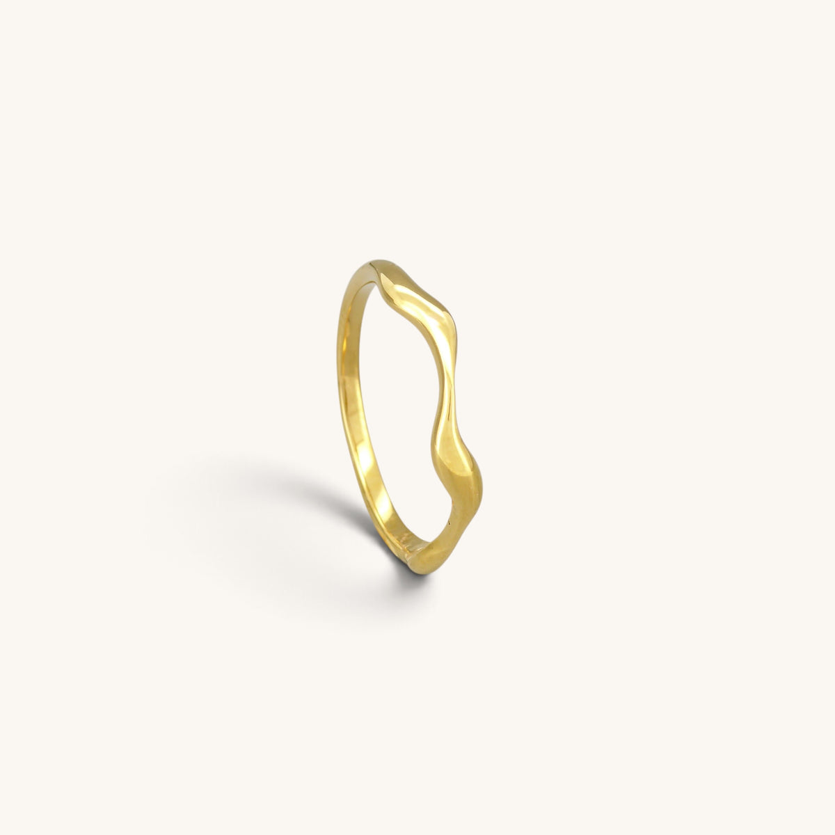 Stainless Steel Organic Ripple Ring