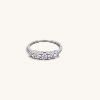 Sterling Silver Five Stones Ring