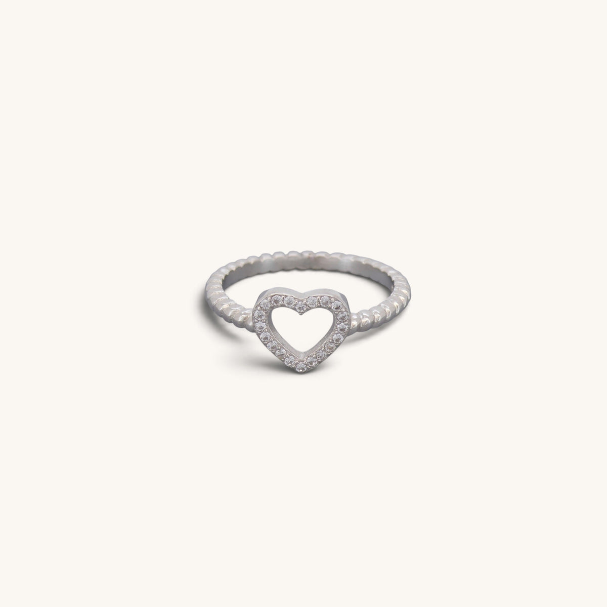 Heart Ball Band Rings