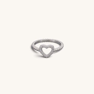 Heart Ball Band Rings