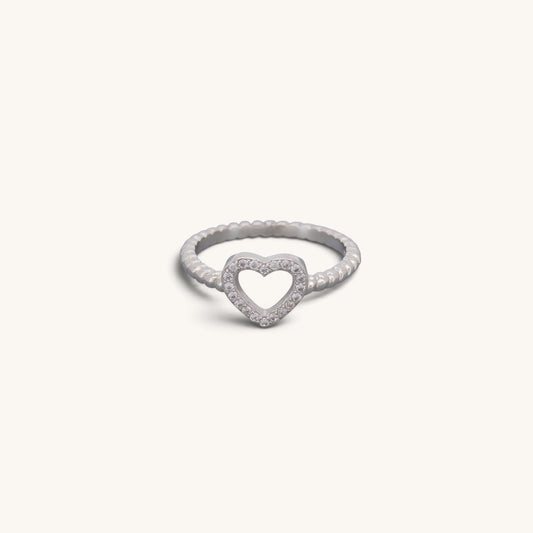 Heart Ball Band Rings