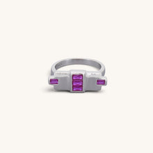 Ruby Look Art Deco Rings