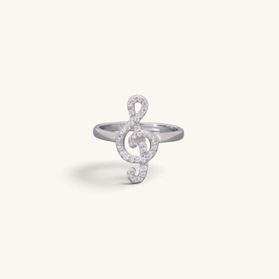 Sterling Silver Treble Clef Rings