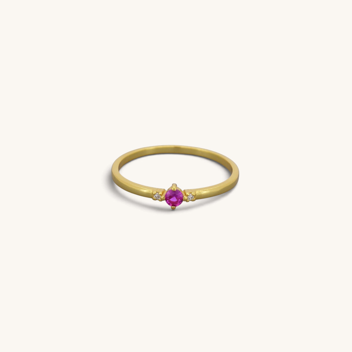 Ruby Look Cz Stone Rings