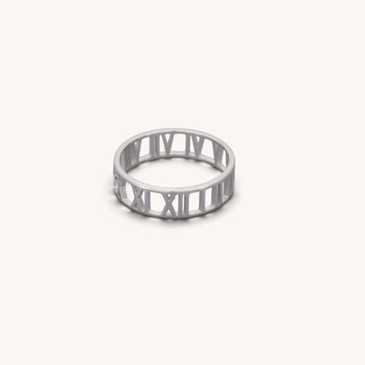 Sterling Silver Roman Clock Rings