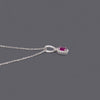 Ruby & Diamond Necklace, 18k White Gold