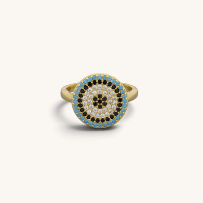 Turquoise Turkish Greek Evil Eye Rings