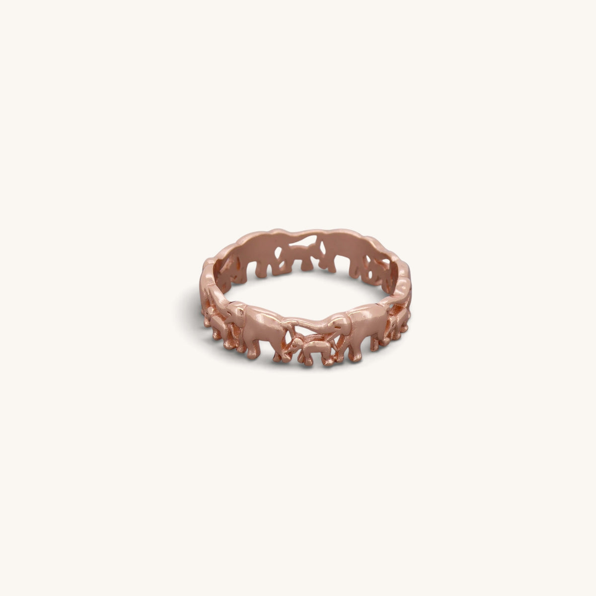 Elephant Family Eternity Rings