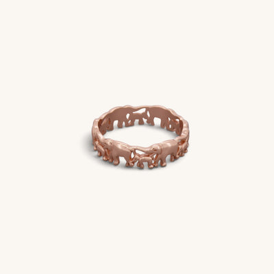 Elephant Family Eternity Rings